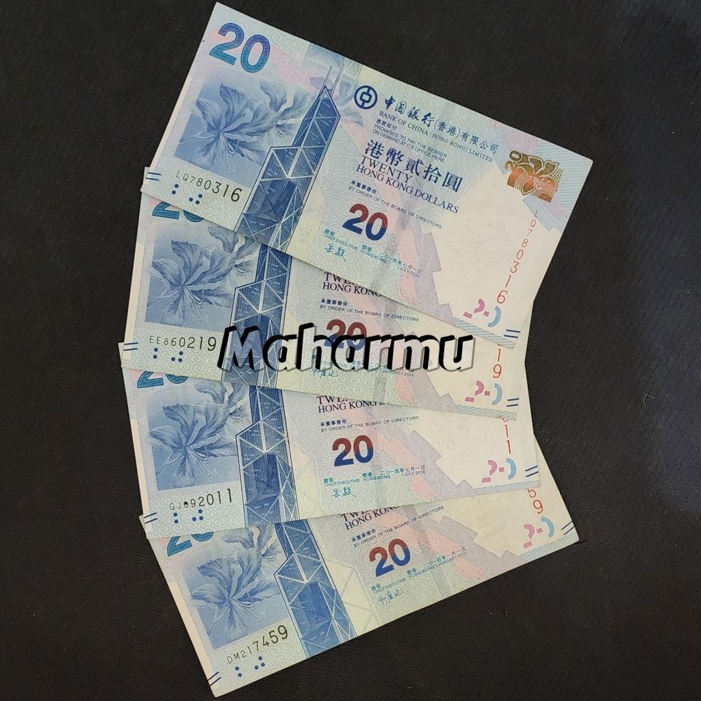 Hongkong Dolar Uang Asing Kuno 20 Dolar Limited