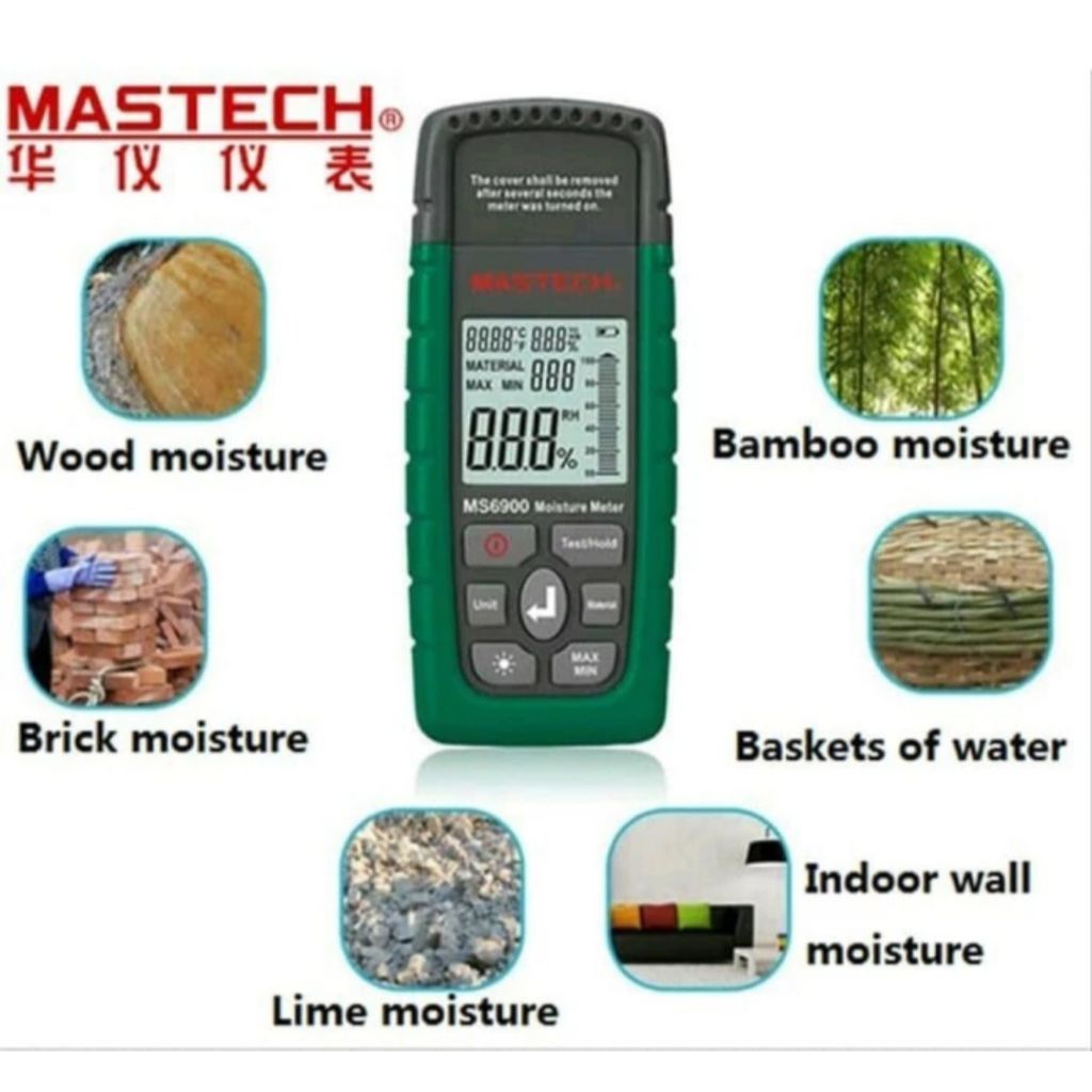 MASTECH MS6900 moisture kayu beton ms6900 mc tester gauge