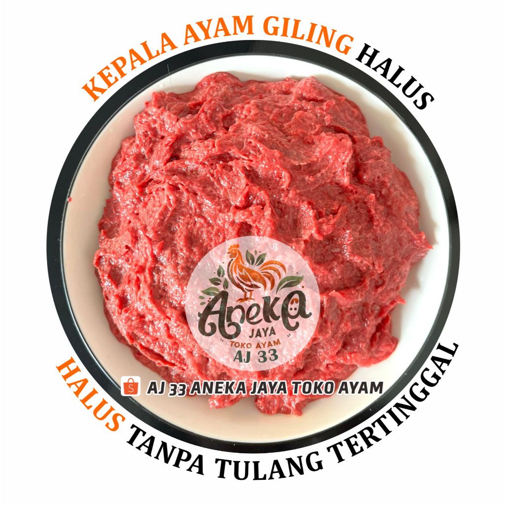 

kepala ayam giling raw food 2 kg, READY STOK halus tanpa ada tulang tertinggal