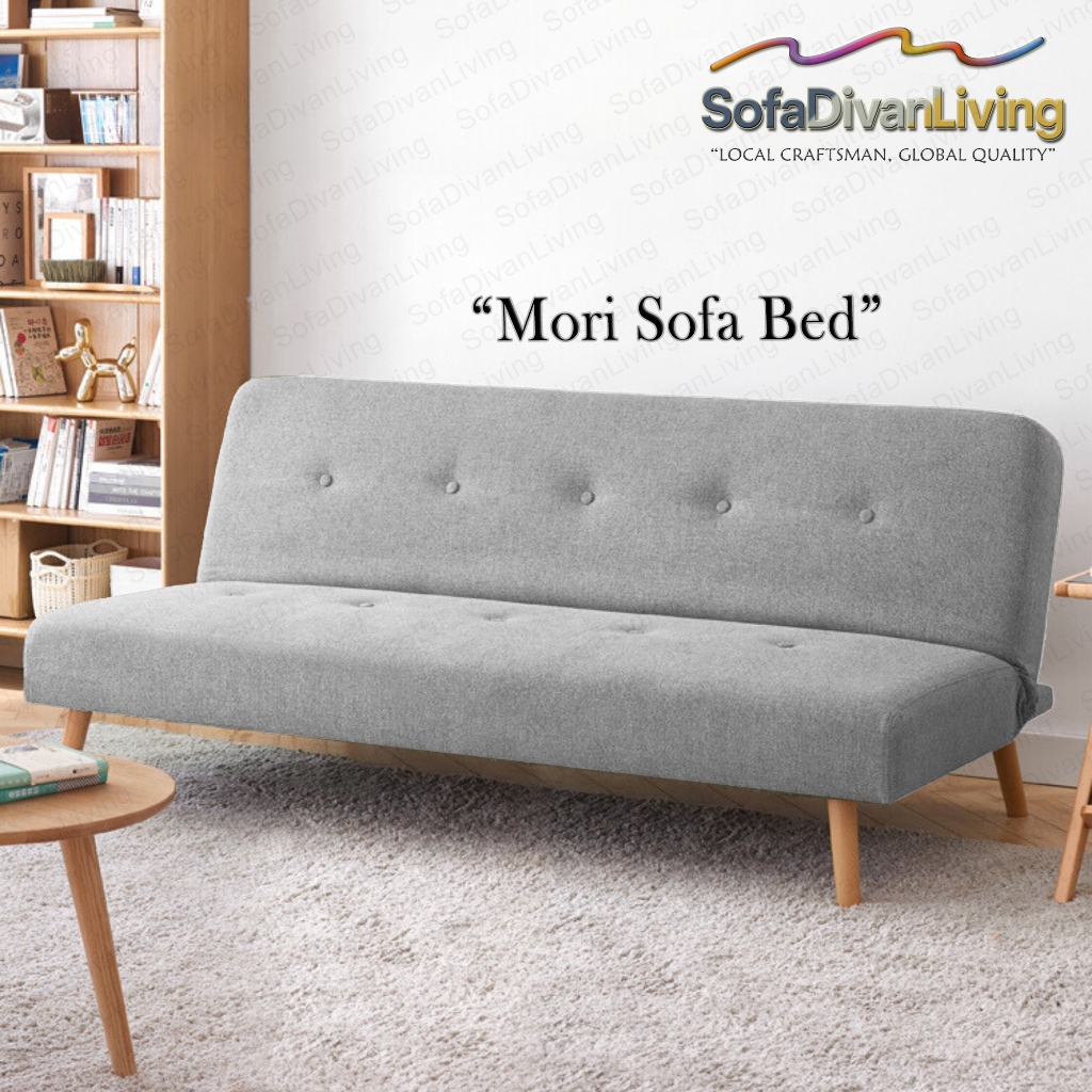 Sofa Bed Mori Minimalis Modern 3 Seater – Sofa Lipat Sofabed Multifungsi Kaki Retro