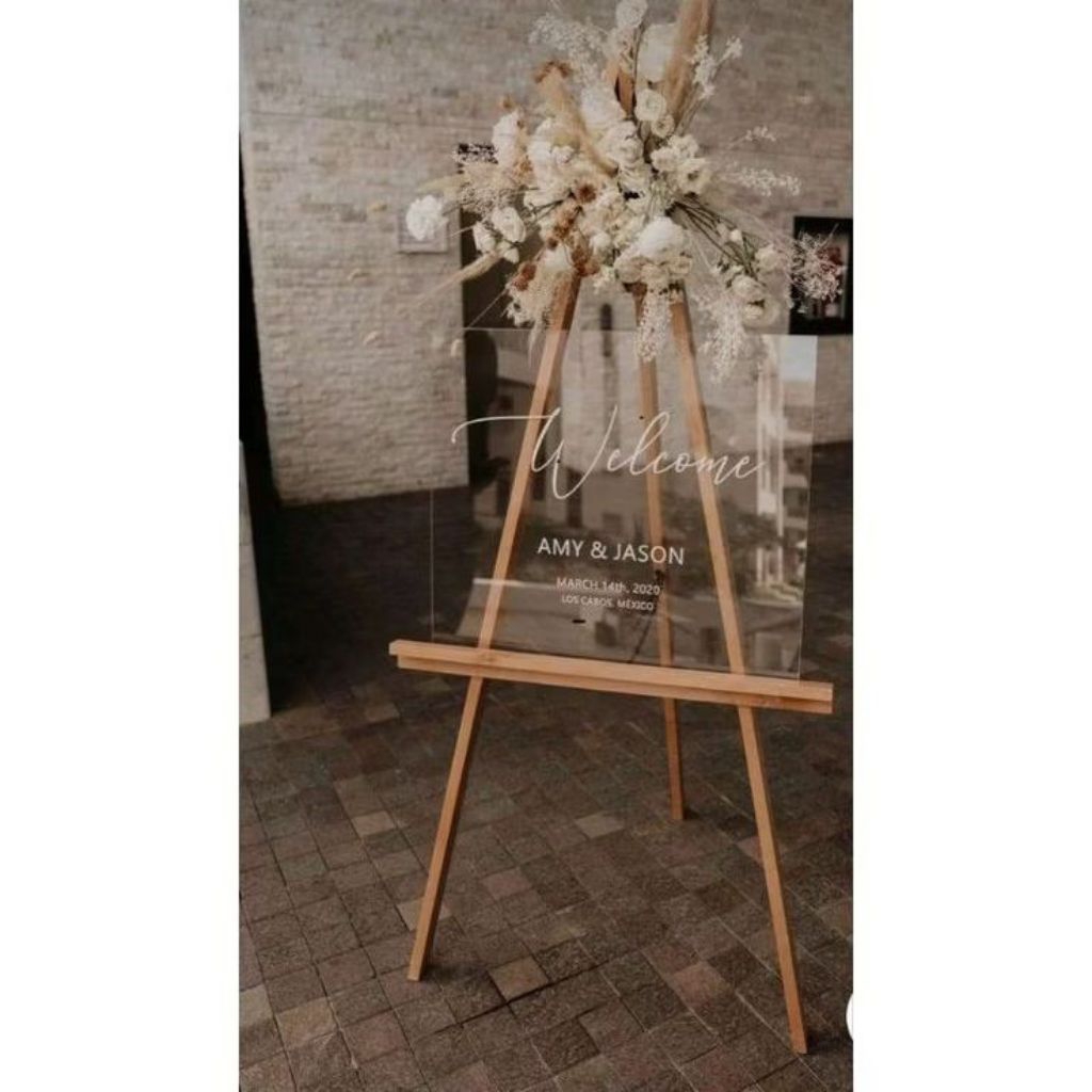 

Standing Poto Kayu Aesthetic Tripot Eaesl Wedding 120cm
