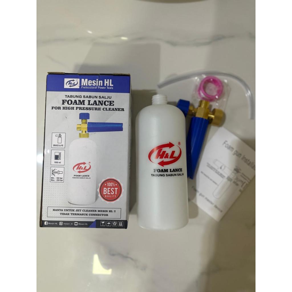 Foam Lance HL Tabung Salju Snow Wash untuk Mesin Steam Cuci Motor Mobil HL