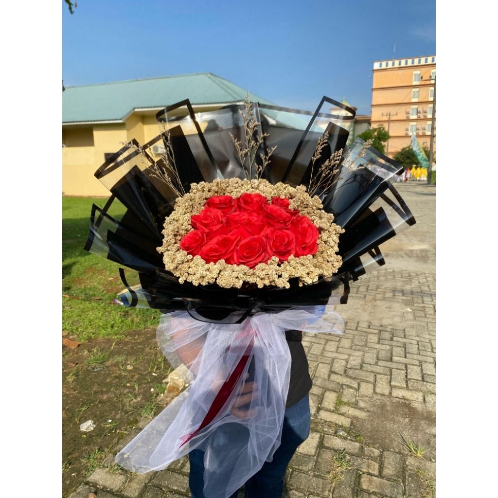 buket bunga mawar/buket bunga wisuda/buket bunga ulang tahun