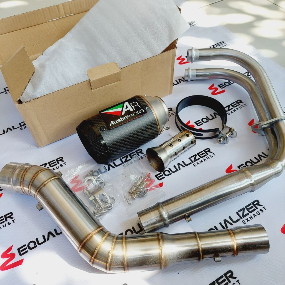 Knalpot Racing IMPORT Taiwan AUSTIN RACING CARBON - Full System - Knalpot Racing VIXION  CBR 150 CB 