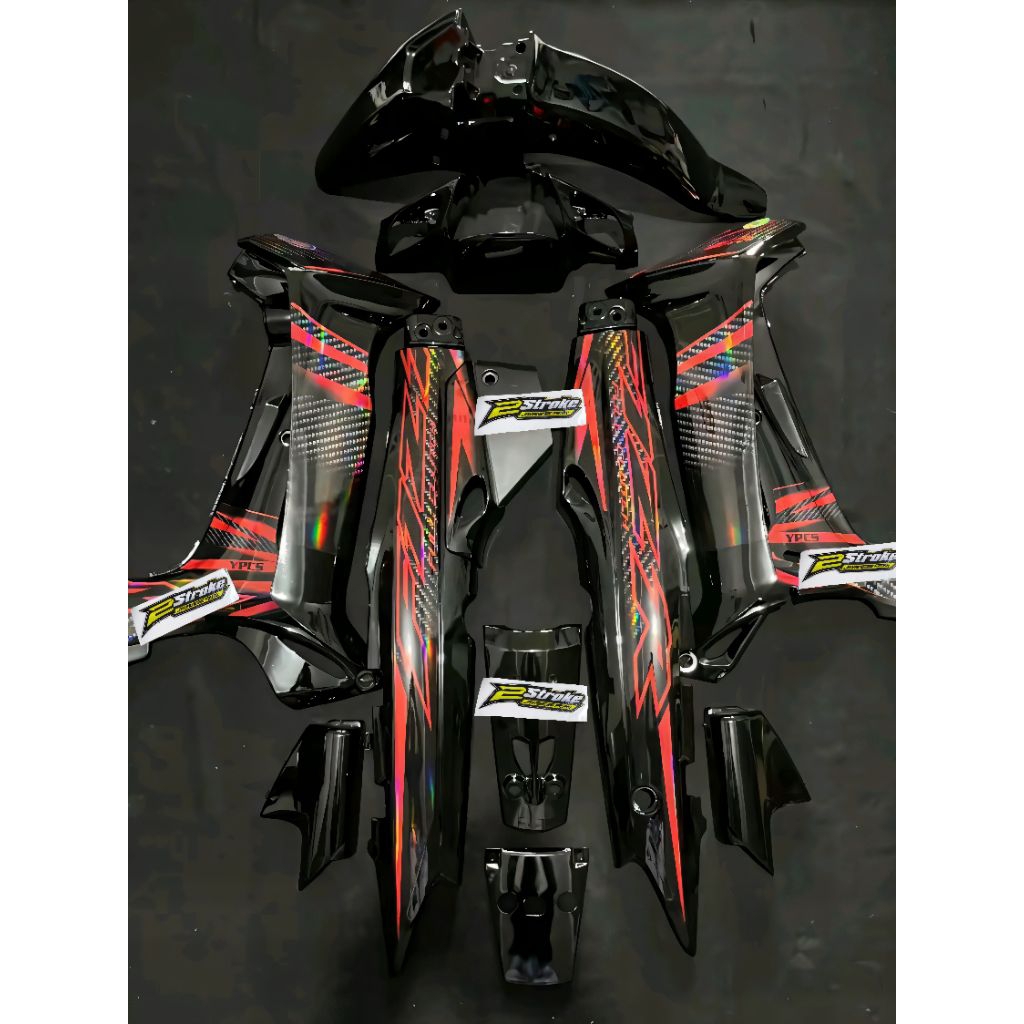 Fullset Body Halus Fizr Full Clutch 2004 Hitam Custom Merah Hitam Hologram Body Set Yamaha F1zr Full