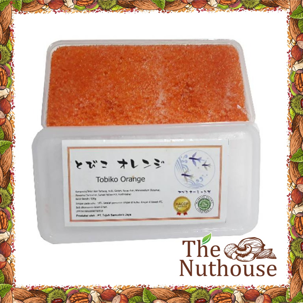 

Tobiko Orange 500gr / Flying Fish Roe / Telur Ikan Terbang Frozen Premium Grade A Super [HALAL]