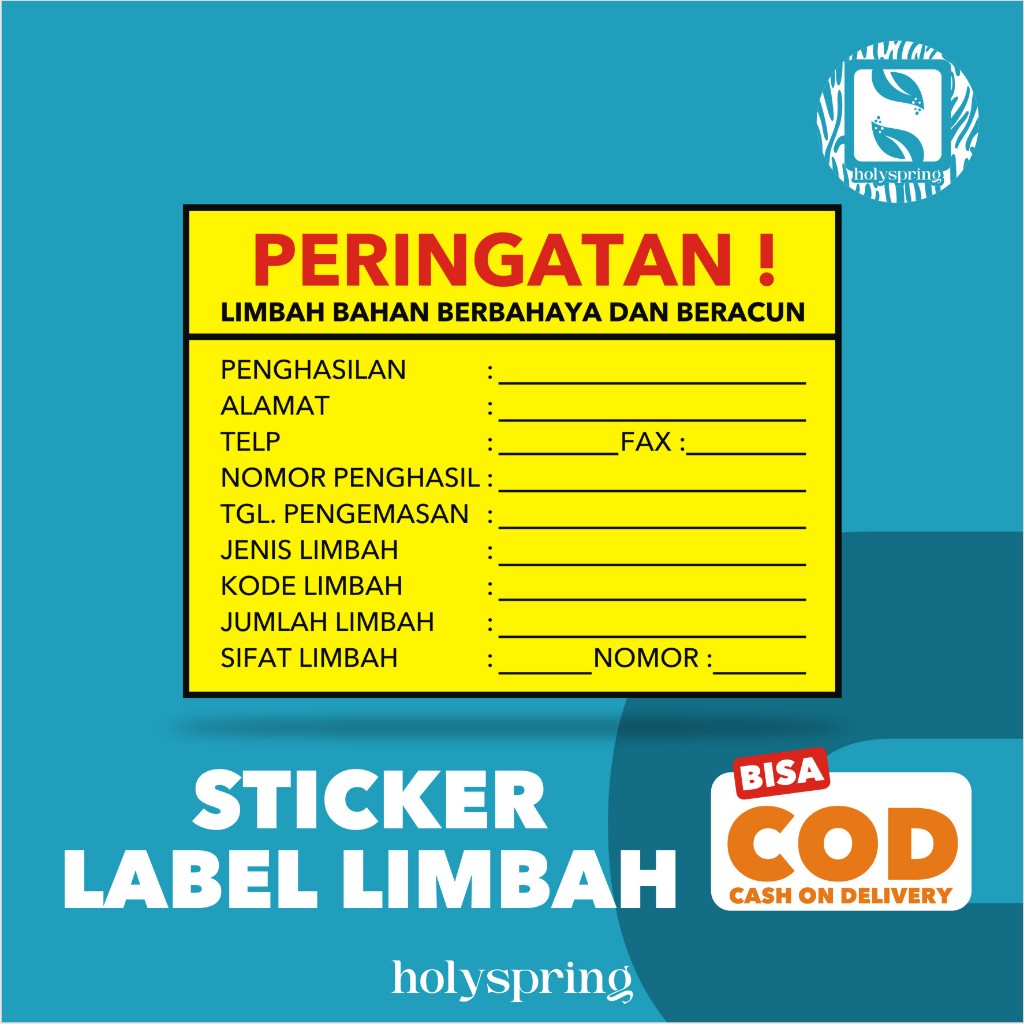 

STIKER LABEL LIMBAH B3 20X15 CM