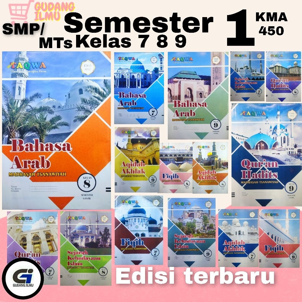 Lks MTs kelas 7 8 9 Semester 1 & 2  l Taqwa l Kma 450 bahasa arab fikih akidah ski qur'an hadis