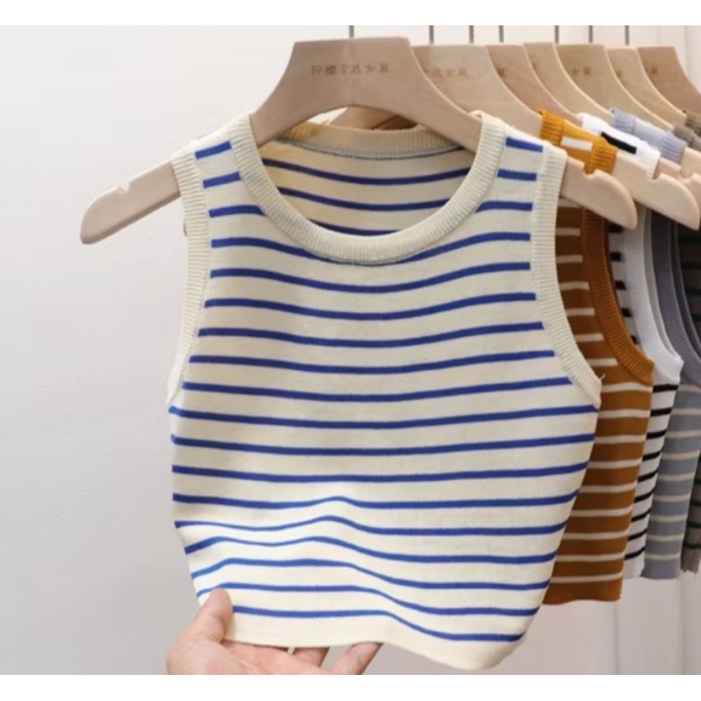 TANK TOP CROP RAJUT / INNER TOP WANITA KOREA