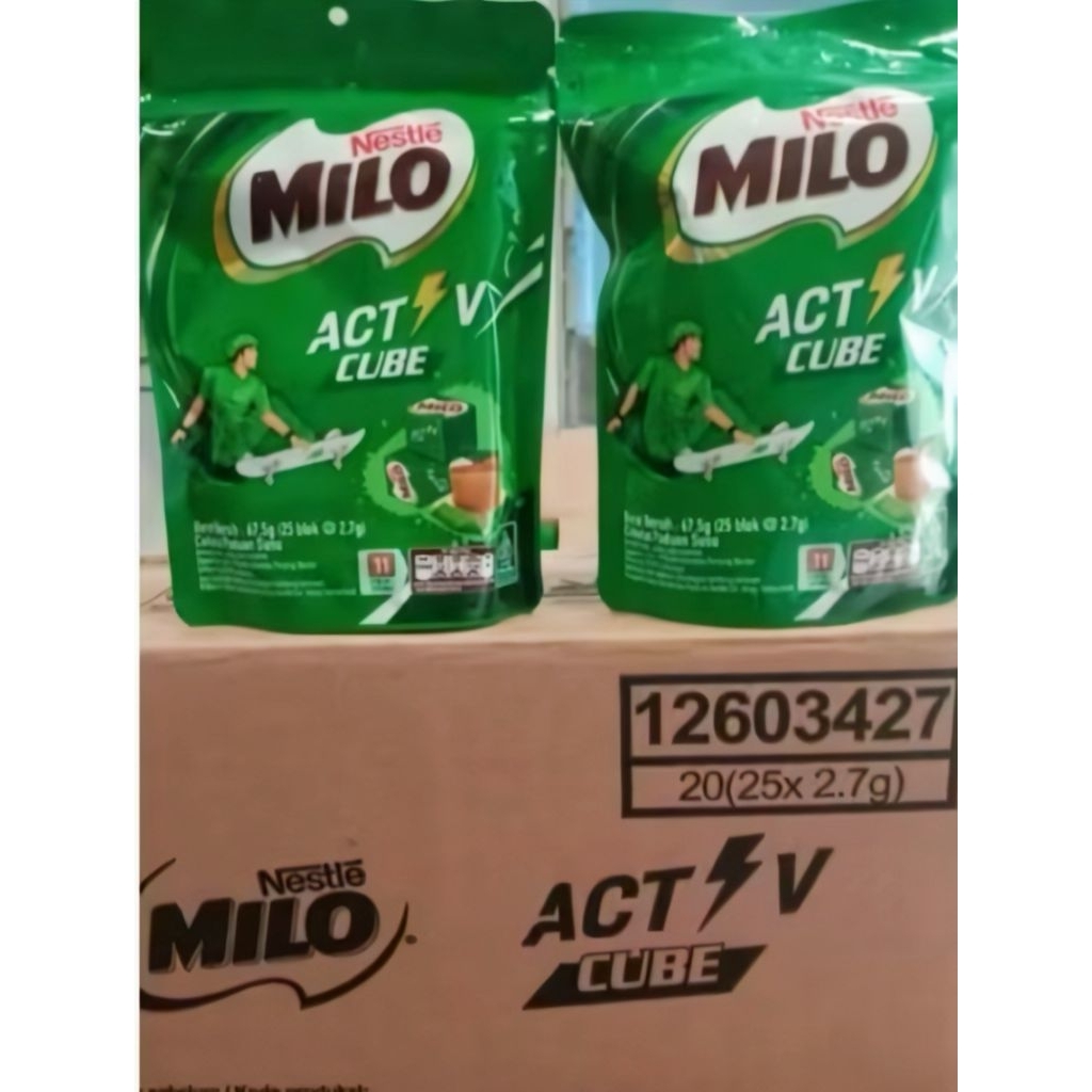 

Permen MILO ACT CUBE COKLAT 67,5 gr. Kemasan pouch