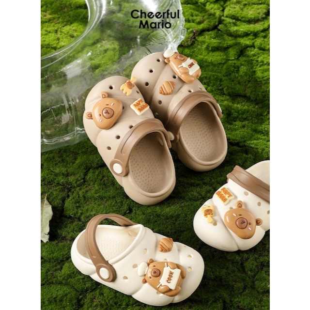 [YY]Sandal Anak Kapibara sandal baim capybara Pembuat croissant kartun yang lucu sandal cross bayi