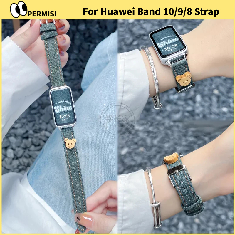 Permisi Pintar Huawei Band 10/9/8 Strap jam tangan wanita elegan mewah casual HUAWEI band 8 Strap HU