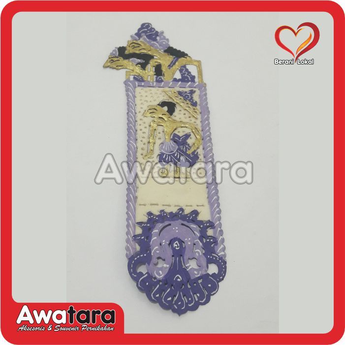 

Pembatas Buku Kulit Rama Shinta Wayang Ungu