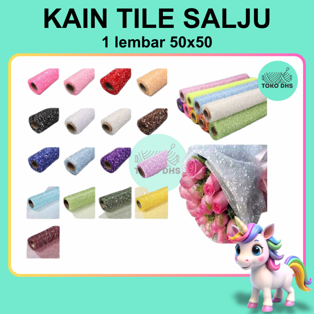 

(1 LEMBAR) Kain TILE SALJU / Snow Mesh Tile per roll BUKET BUNGA FLOWER WRAPPING / Snow Flake Poly Mesh