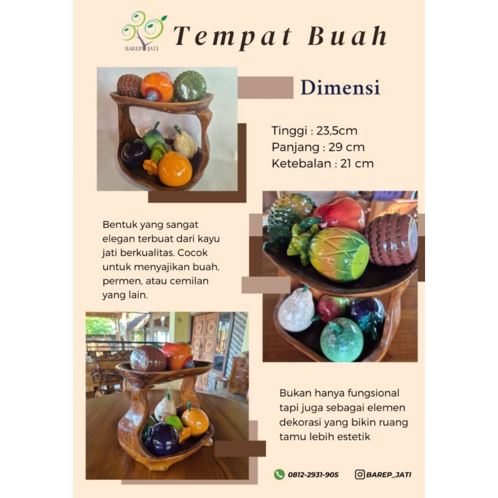 tempat buah anting-tempat buah kayu jati-tempat buah unik-Free peti kayu
