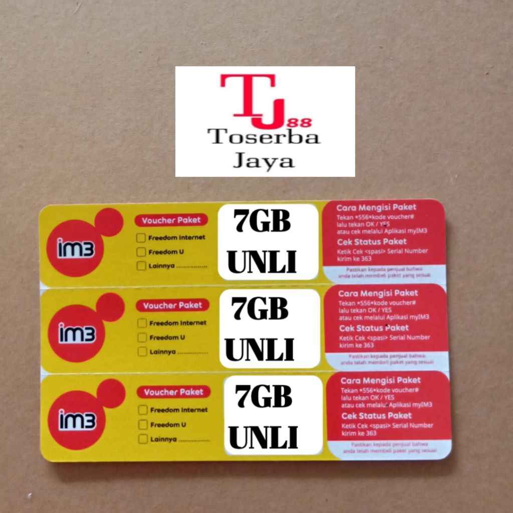 VOUCHER INDOSAT DATA 7GB UNLIMITED