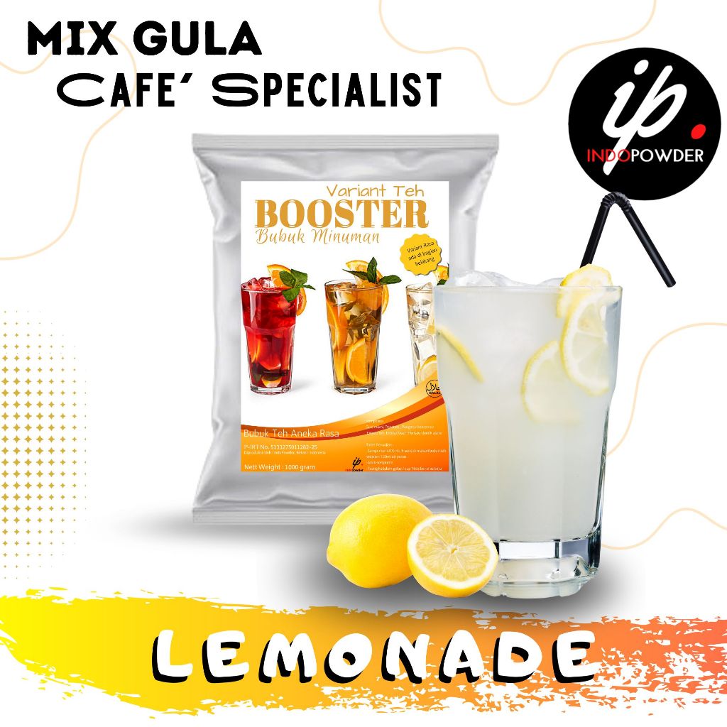 

Indopowder - Bubuk minuman rasa LEMONADE 1Kg untuk Cafe, Waralaba, Resto dan Usaha Minuman Kekinian