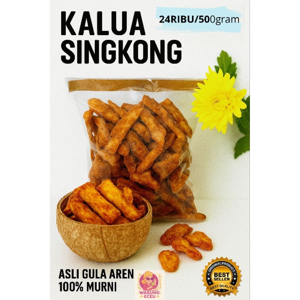 

Kripik Singkong Manis 500gram / Kalua Singkong Krispy Gula aren murni