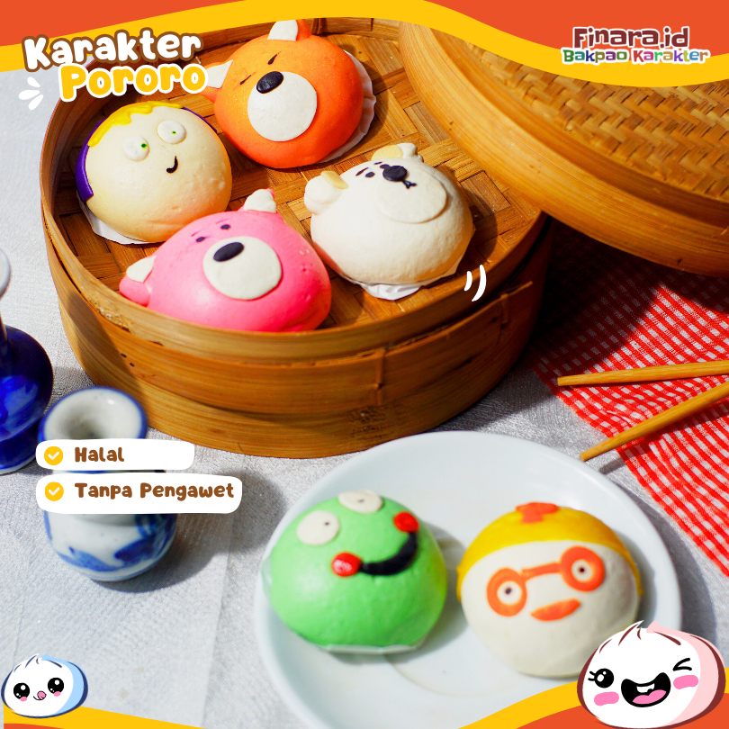 

Bakpao Karakter Frozen Finara Pororo Isi 6 Pcs Cemilan Lucu Halal