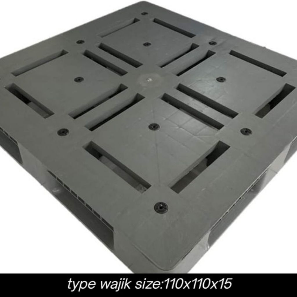 

palet plastik tipe wajit ukuran 110x110x10 baru