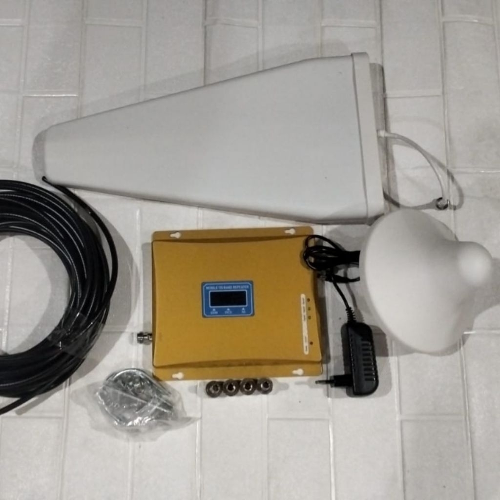 Repeater Gsm Triband LTE 4G 3G 2G Penguat Sinyal Hp Signal Booster Antena SIRIP Log Periodik