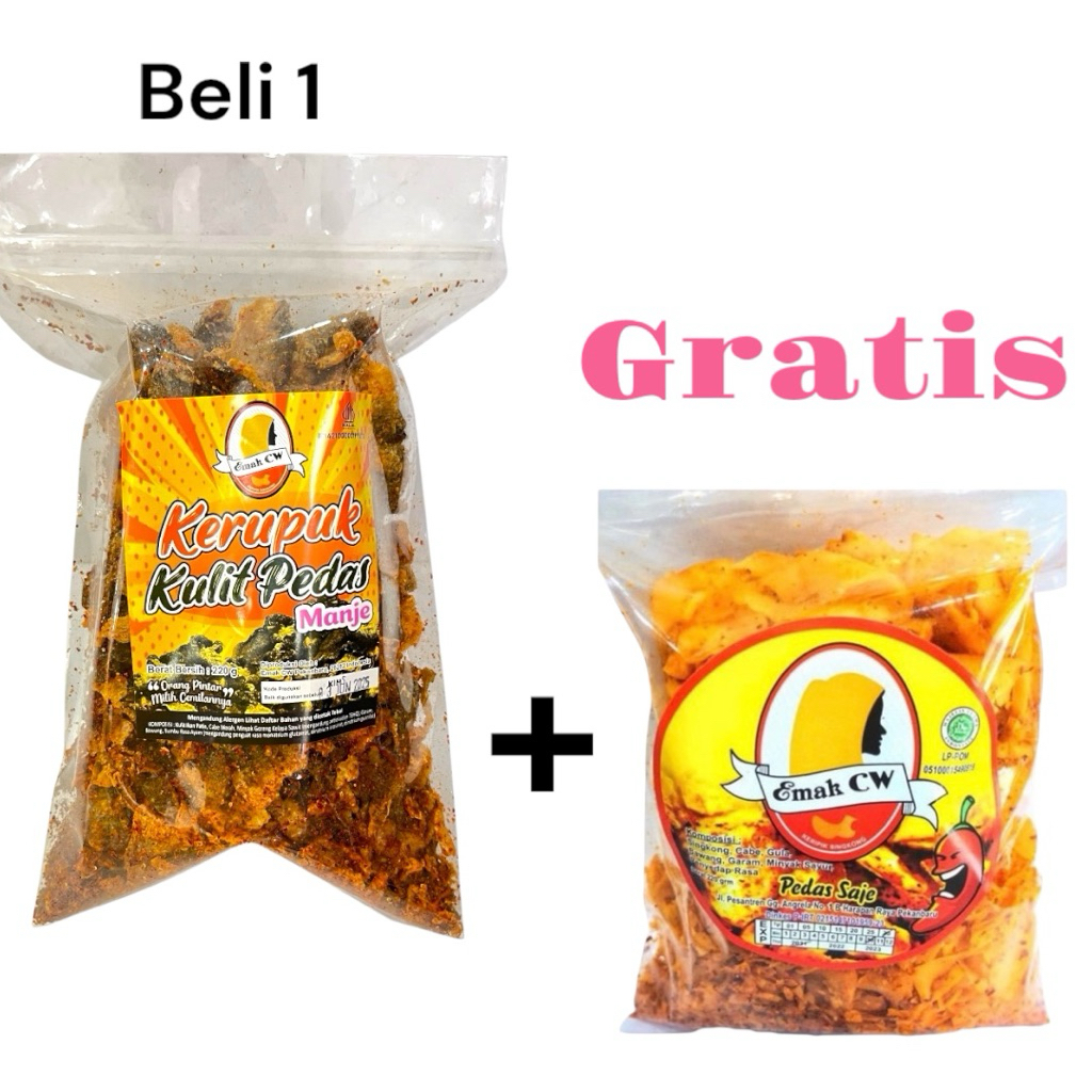 

Emak Cw - 2Pcs Paket Nage 78 ( Kulit Ikan Patin Plastik , Pedas Saje )