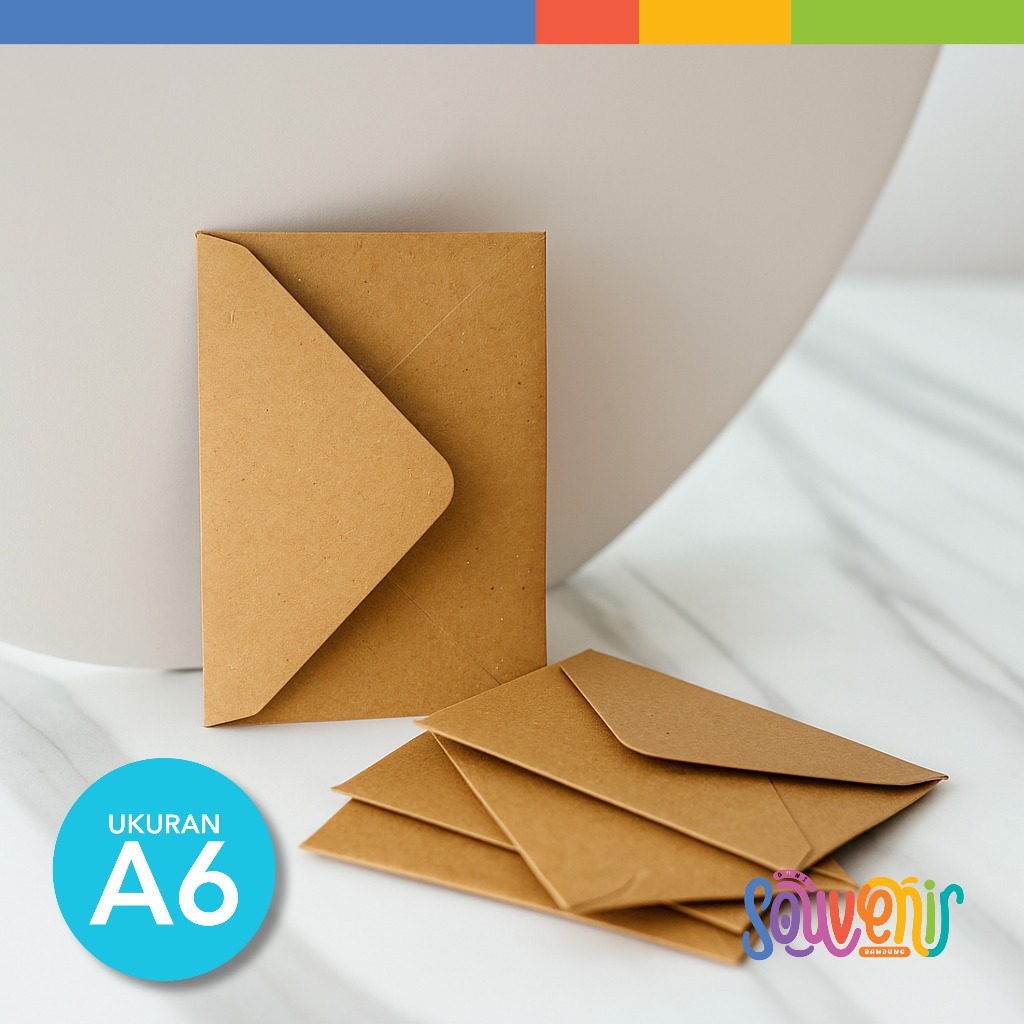 

A6 Amplop Vintage Kraft | Bahan Kraft 150GR | Ukuran 16x11 cm A6 | Amplop Coklat Murah