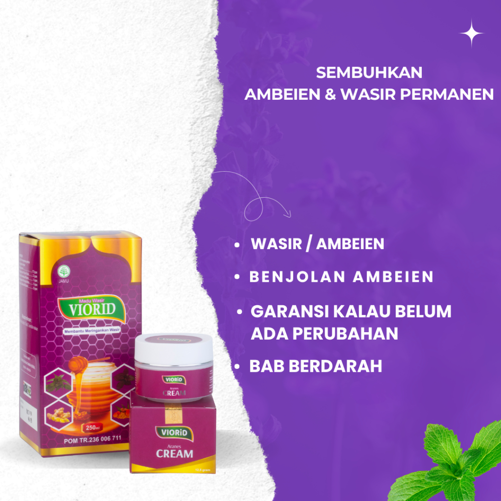 Tanpa Operasi Viorid Obat Ambeien Wasir Paling Ampuh Herbal Ambeyen Luar Dalam Stadium 1 2 3 4 Cepat