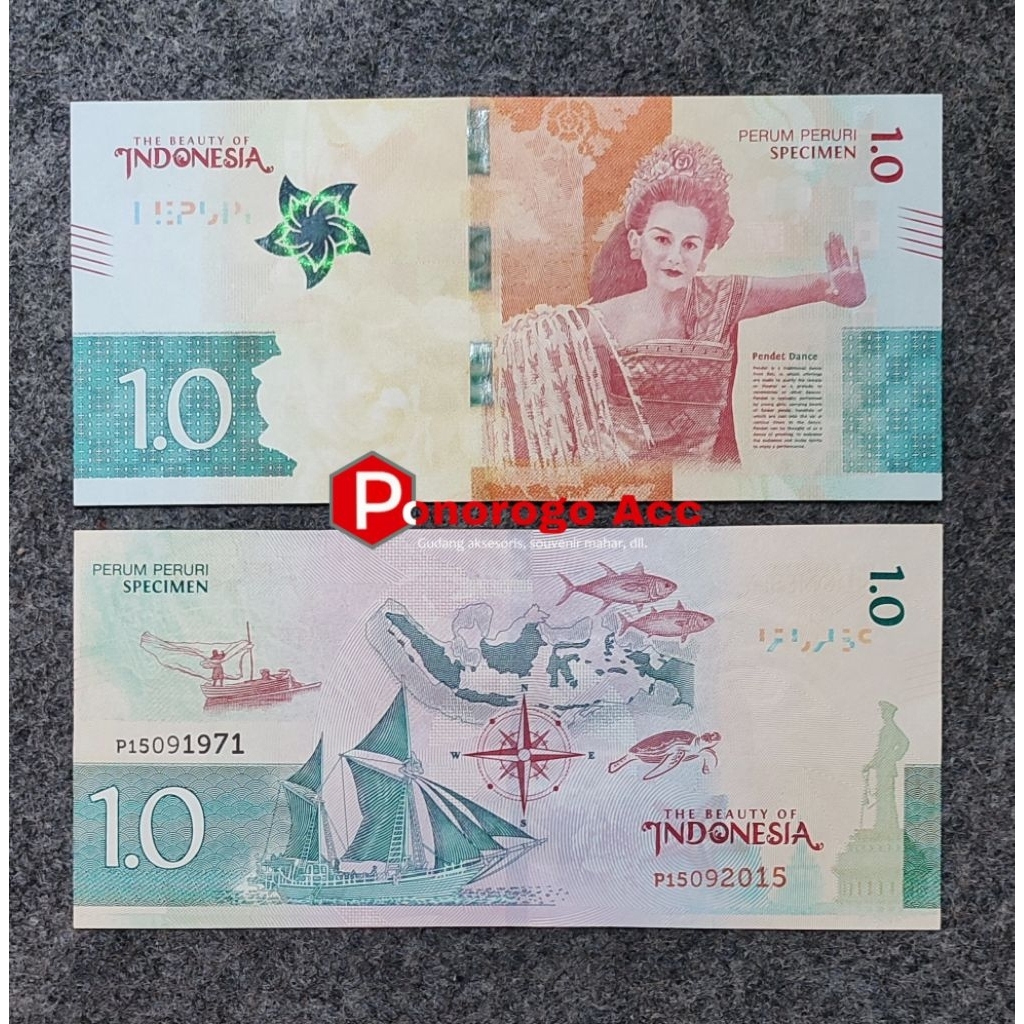 Uang Specimen Testnote Penari 1.0 PERURI Kondisi UNC/BARU