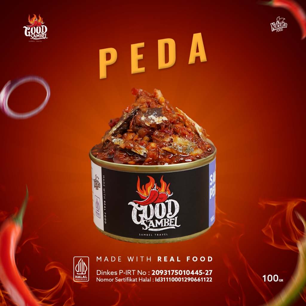 

Sambal Peda Good Sambal | Sambel Travel Halal Nikmat Praktis 100 gr (produk tester)