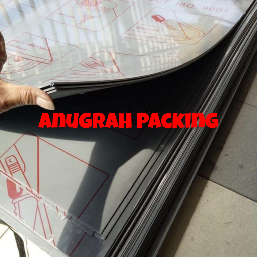 plat pvc sheet abu abu grey 6mm lembaran