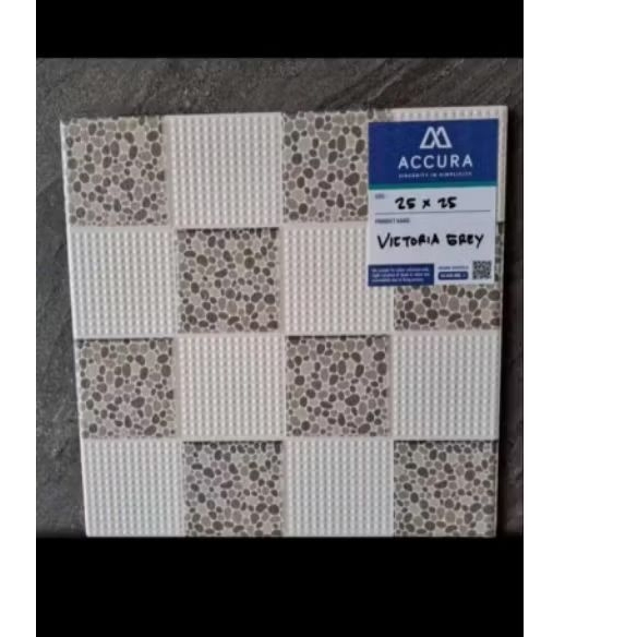 keramik ukuran 25x25 Victoria grey matt by mulia accura
