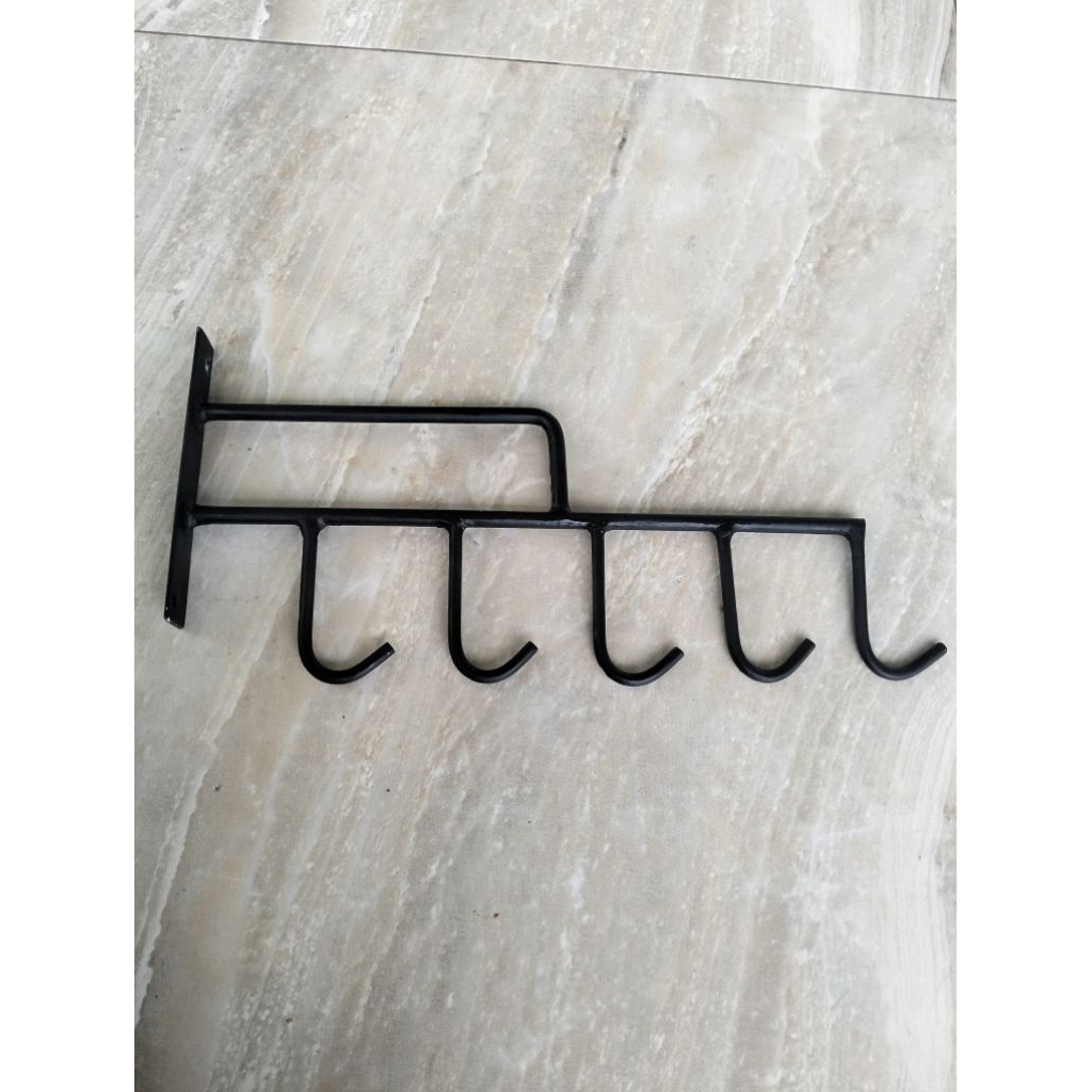 gantungan panci dan kuali besi tebal dinding tembok menggunakan besi 8mm