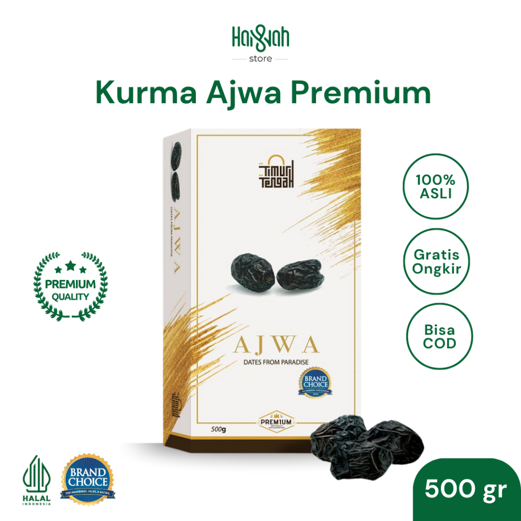 

Kurma Ajwa Timur Tengah 500 Gram Kurma Nabi Premium High Quality