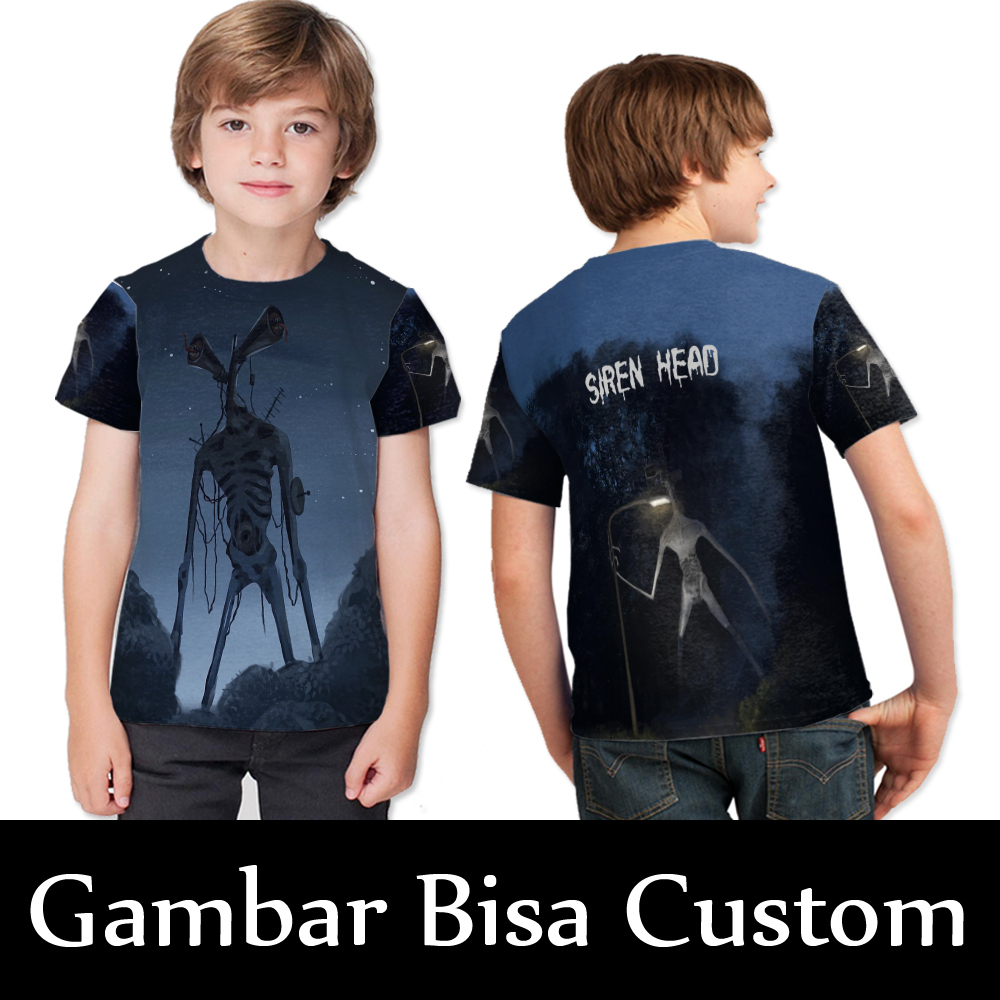 Baju Siren Head Anak / Kaos Siren Head / Baju Siren Head Terbaru / Baju Anak Siren Head Bisa Pake Na
