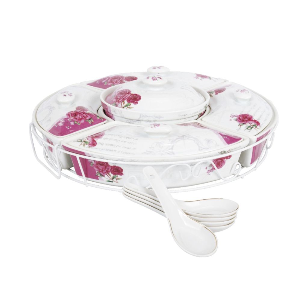 Prasmanan VICENZA Hc14 ETERNITY Wadah Saji penganan dilengkapi roda pemutar dan tutup untuk setiap w