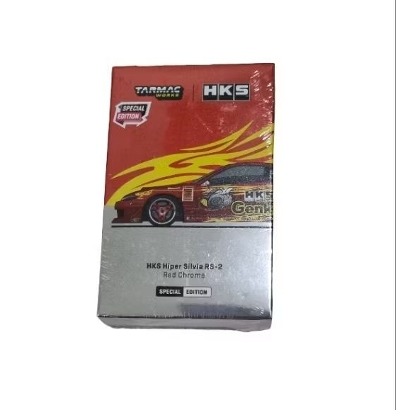TARMAC WORKS NISSAN HKS HIPER SILVIA RS2 RED CHROME SPECIAL EDITION
