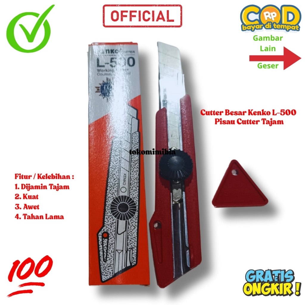 

Cutter Kenko L-500 Ukuran Besar