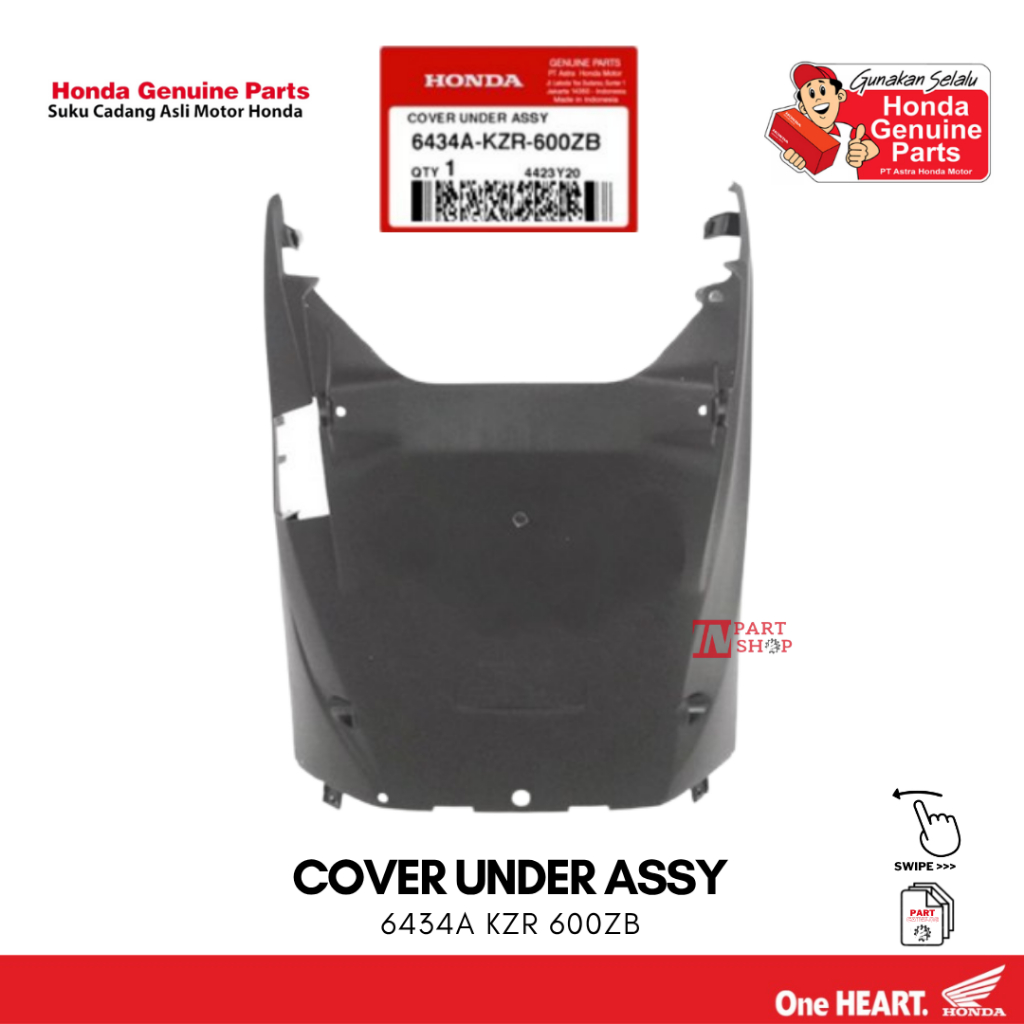 Cover Dek Kolong (Cover Under Assy) – Vario 125 FI / 6434A-KZR-600ZB