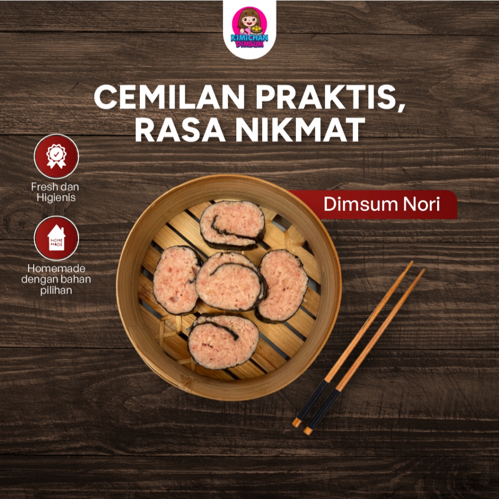 

Dimsum Ayam Nori Kukus Makanan Cemilan Frozen Food Halal isi 10pcs by Kimichan Dimsum