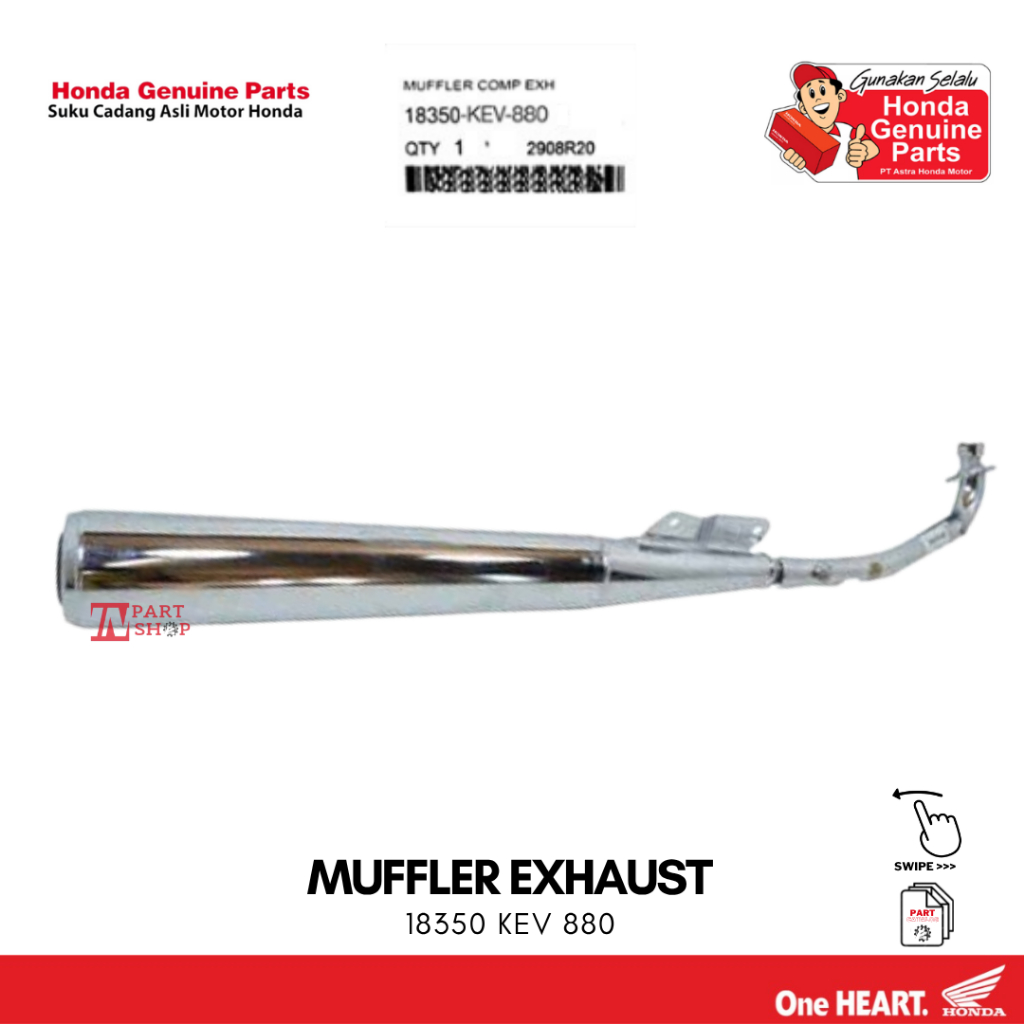 Knalpot (Muffler Exhaust) - Supra X/XX/V / 18350-KEV-880