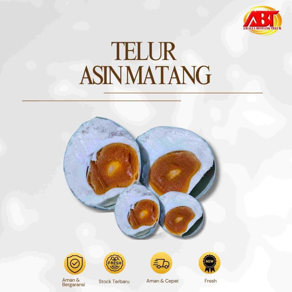 

ABT - Telur Asin Matang Masir, Lezat dan Bergizi 1 Butir (FRESH-AMAN-BEGARANSI)