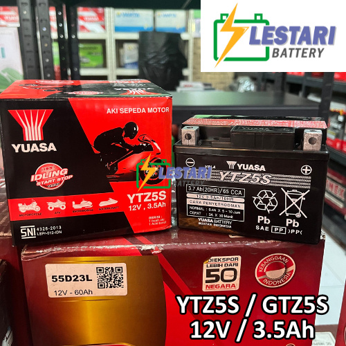 Aki Motor Kering Yuasa YTZ5-S / YTZ5S / YTZ 5S / GTZ5S