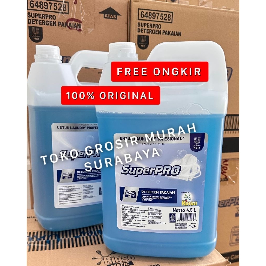 SUPERPRO DETERGEN RINSO 4,5L / SUPERPRO RINSO 4,5L / SUPERPRO 4,5L / RINSO 4,5L / RINSO MATIC 4 5L /