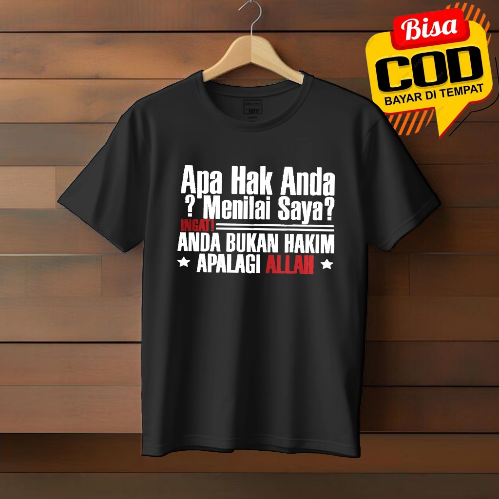 (WR) Tshirt Distro Pria Wanita; Kaos Premium; Combed 24s; Ada Hak Apa Anda; Beat Streat; Bismillah; 