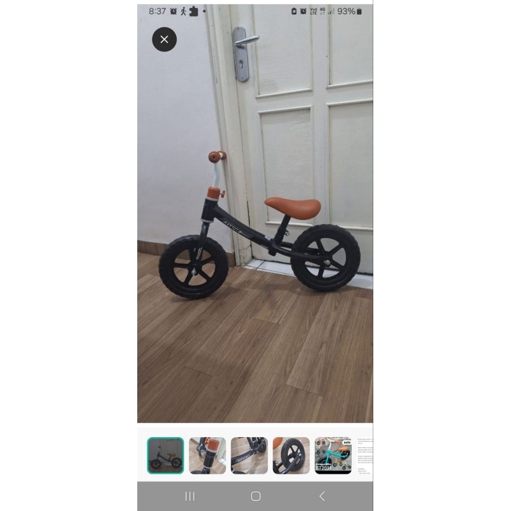 Sepeda bayi exotic hitam 2 roda