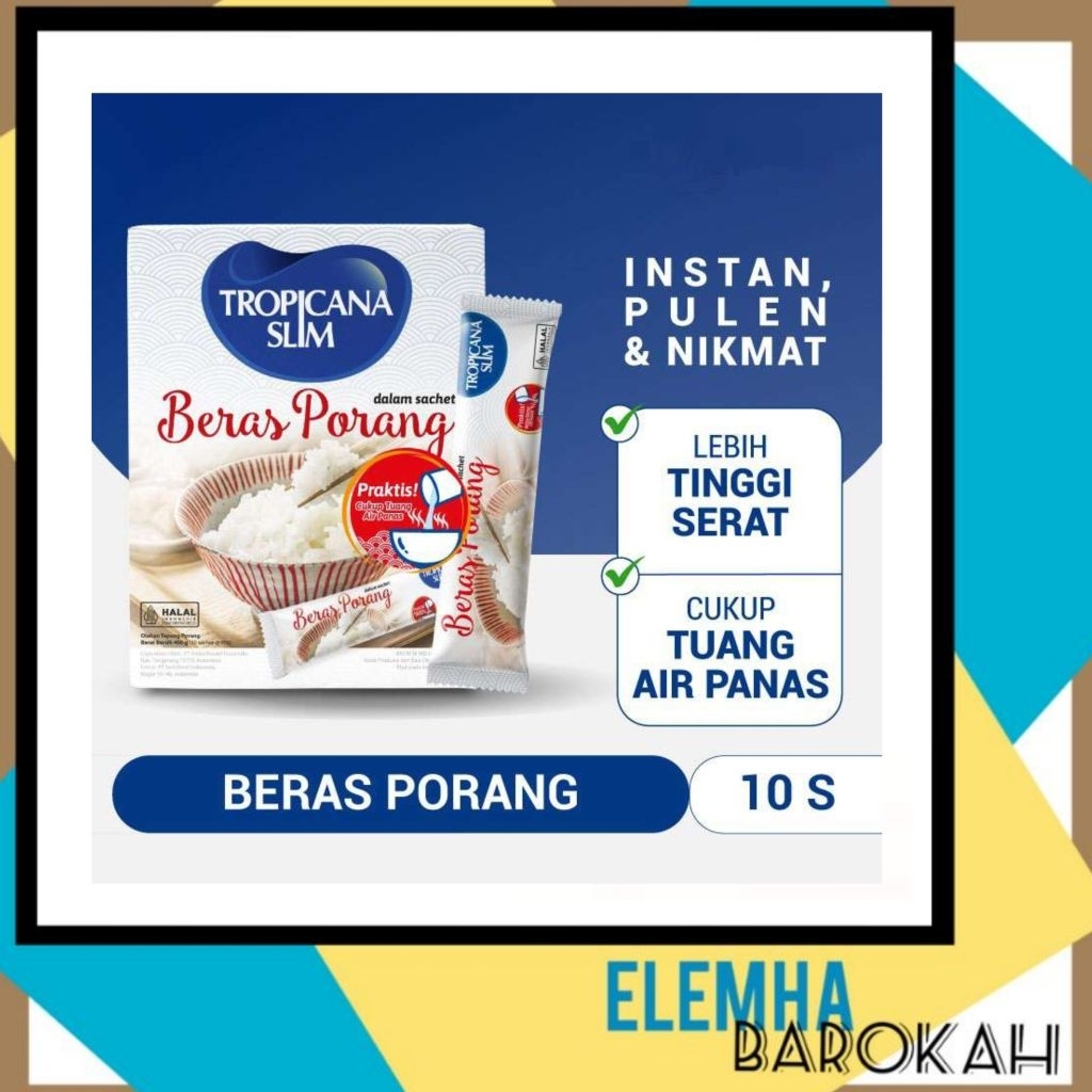 

Tropicana Slim Beras Porang Box 10 Sachet 400gr / Pouch 1 Kg Kemasan Baru