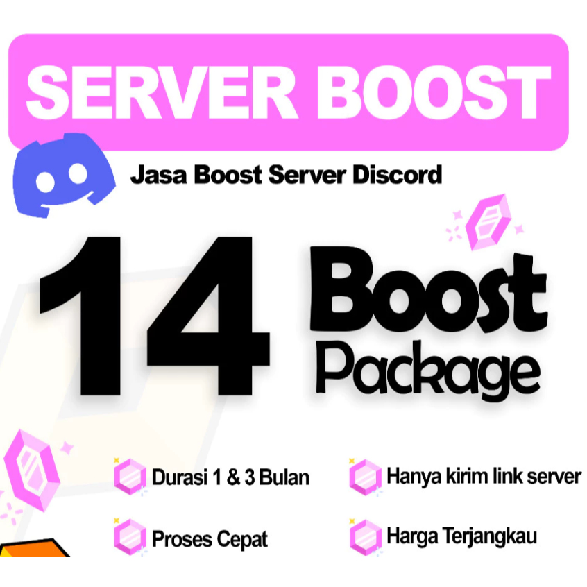 JASA BOOST DISCORD SERVER untuk 1 & 3 Bulan FULL GARANSI