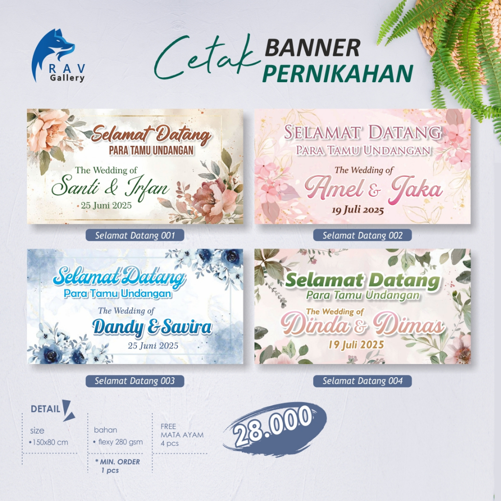 BANNER SELAMAT DATANG PARA TAMU CUSTOME 150X80