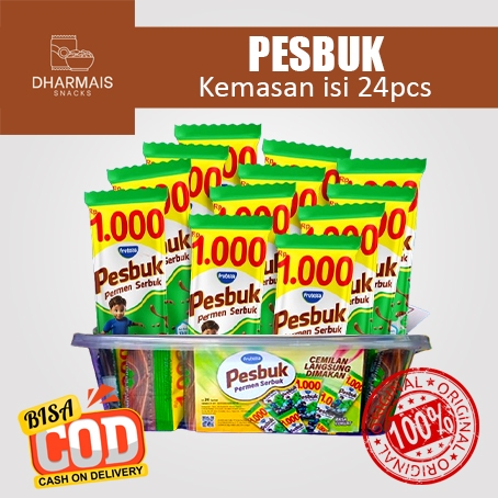 

Frutessa Pesbuk (Permen Serbuk) Rasa Susu Coklat isi 24pcs - DHARMAIS SNACK